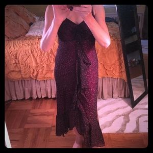 Tessuto gown, hot pink and black, very understated